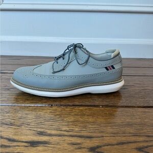 FootJoy Light Gray Wingtip Golf Shoes with Soft Spikes